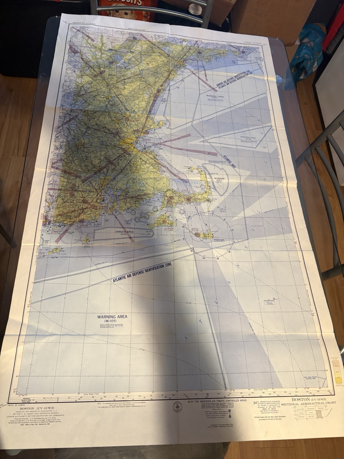 1954 Boston Aeronautical Map Double Sided US Coast Geodetic Survey EXCELLENT 1954 Boston Aeronautical Map Double Sided US Coast Geodetic Survey EXCELLENT