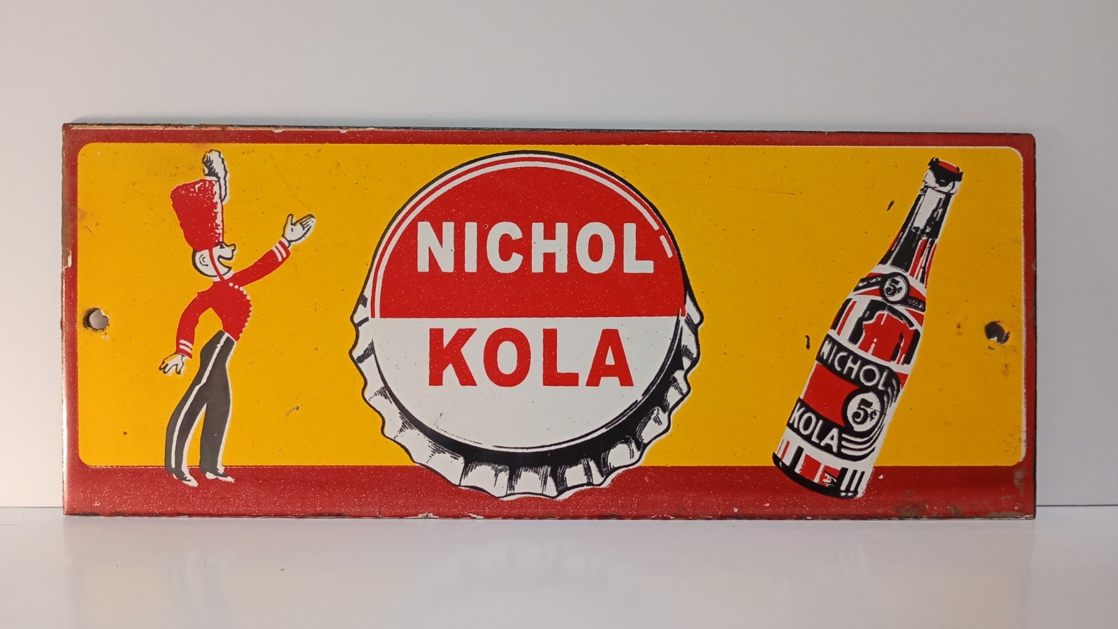 Vintage NICHOL COLA Soda Pop Porcelain Enamel Metal sign 10" X 4" Inch Vintage NICHOL COLA Soda Pop Porcelain Enamel Metal sign 10" X 4" Inch