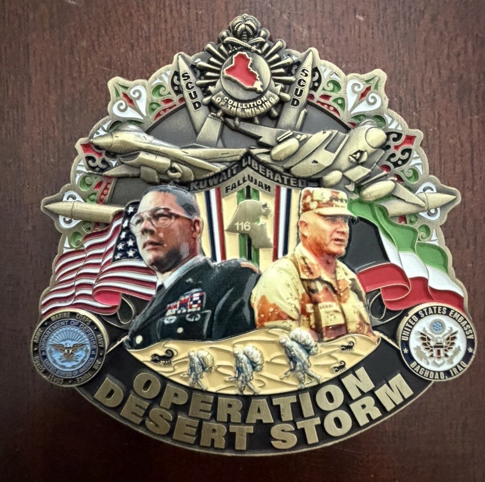 Operation Desert Shield Desert Storm 35th Anniversary Military Challenge Coin Operation Desert Shield Desert Storm 35th Anniversary Military Challenge Coin