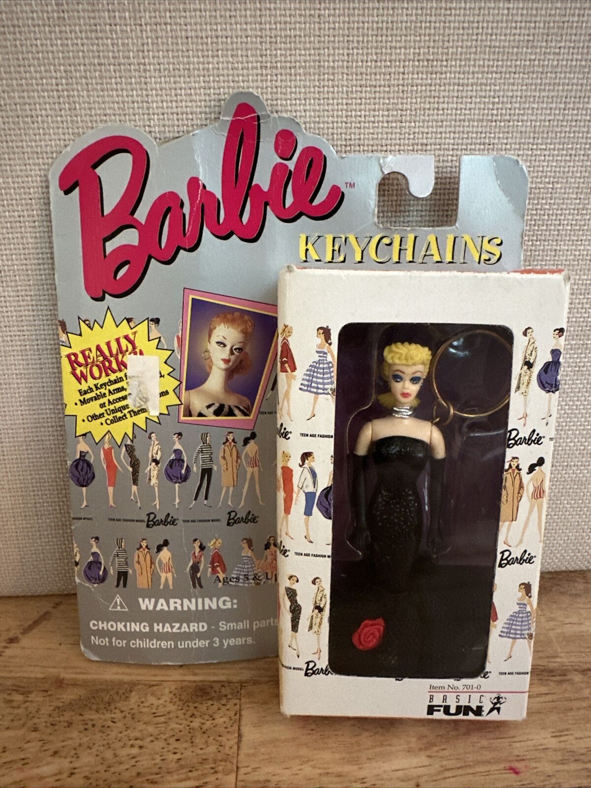 Barbie Keychain Original 1959 & 1960 Barbie Made 1995 VTG Great Stocking Stuffer
