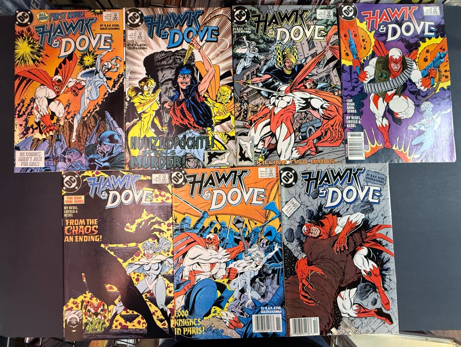 Hawk and Dove (1989) Lot of 7 #1-7 DC Comics FN-VF/NM Hawk and Dove (1989) Lot of 7 #1-7 DC Comics FN-VF/NM