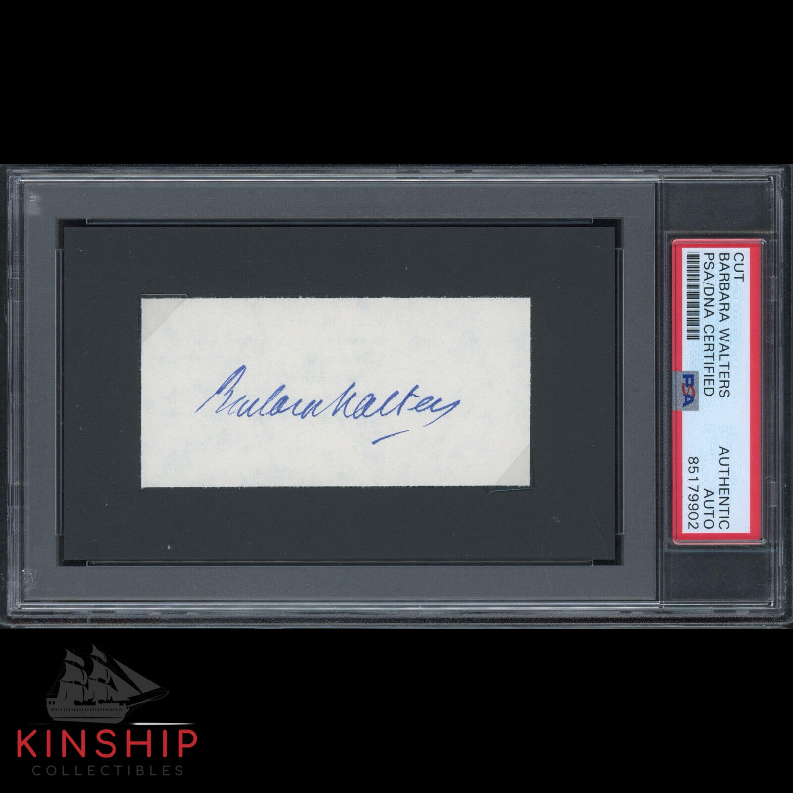 Barbara Walters signed Cut PSA DNA Slabbed Auto Broadcasters Journalist C2759