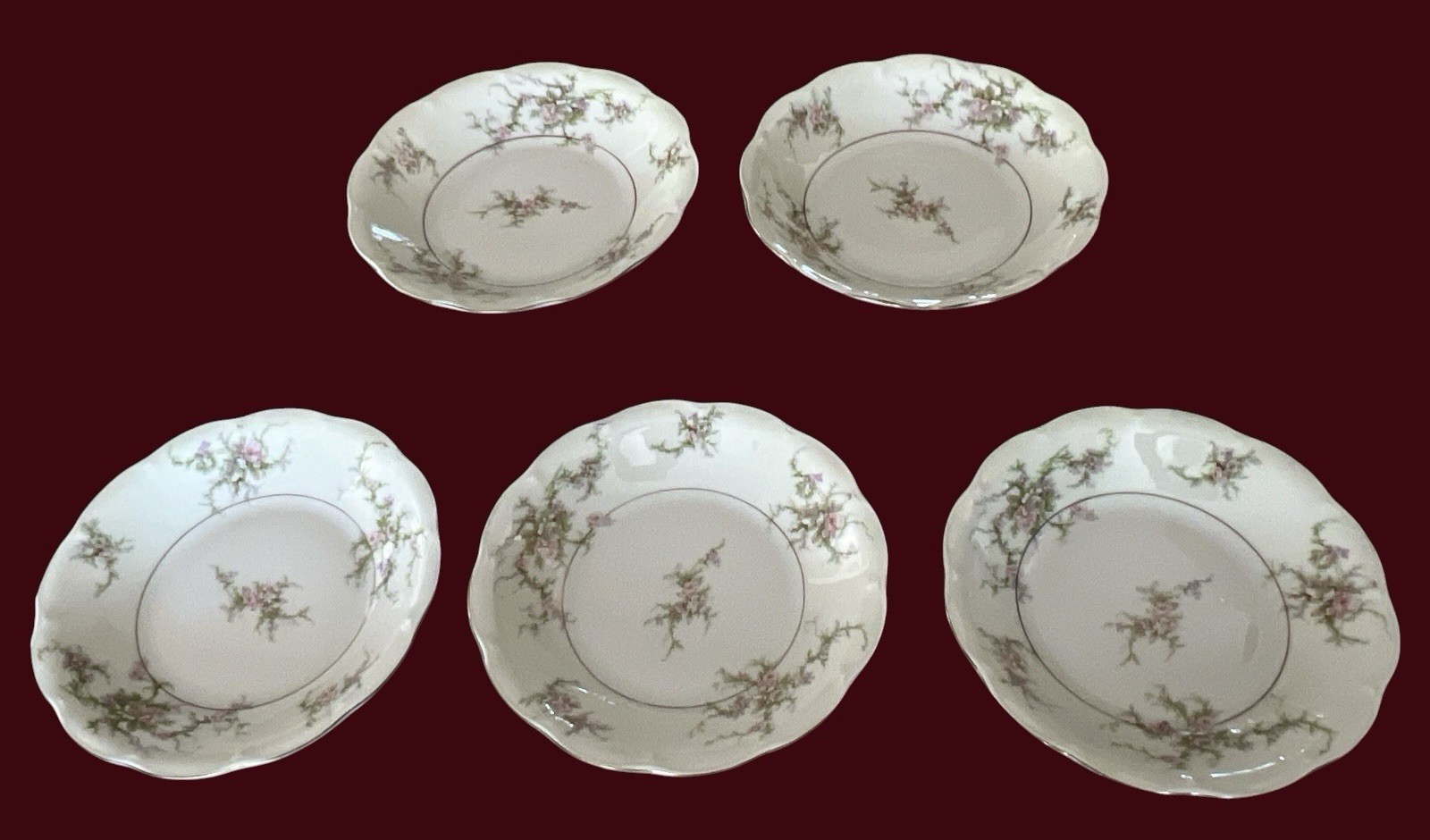 Theodore Haviland New York ROSALINDE 7.5" Bowls Salad Soup Vintage