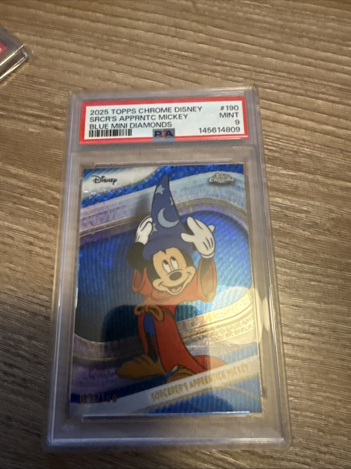 2025 Topps Chrome Disney Sorcerer Mickey Blue Mini Diamonds PSA 9 2025 Topps Chrome Disney Sorcerer Mickey Blue Mini Diamonds PSA 9