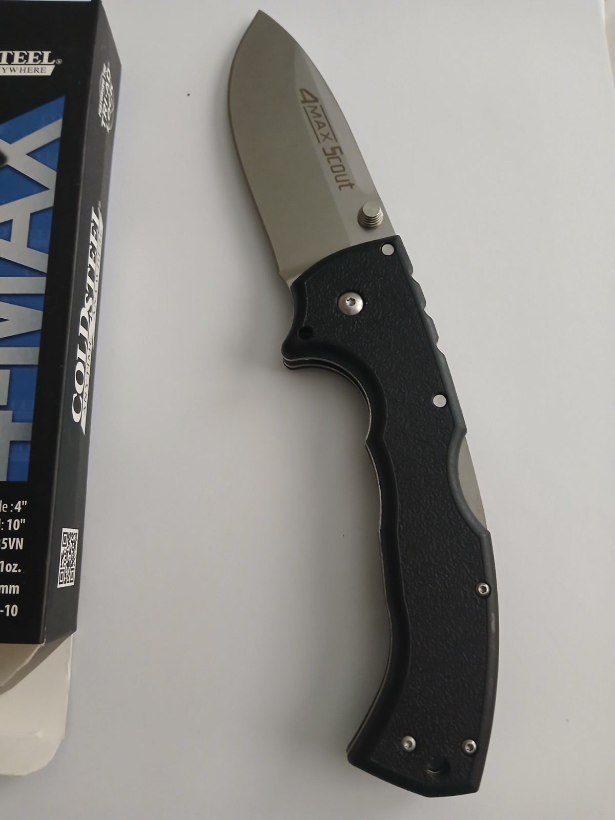 Cold Steel 4MAX Scout AUS10A 4" GrivEx Handle with Tri-Ad Lock Cold Steel 4MAX Scout AUS10A 4" GrivEx Handle with Tri-Ad Lock