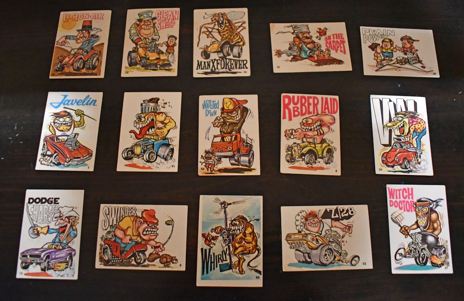 1970 Donruss Odder Odd Rods Sticker Cards Lot of 15 Unpeeled Vintage 1970 Donruss Odder Odd Rods Sticker Cards Lot of 15 Unpeeled Vintage