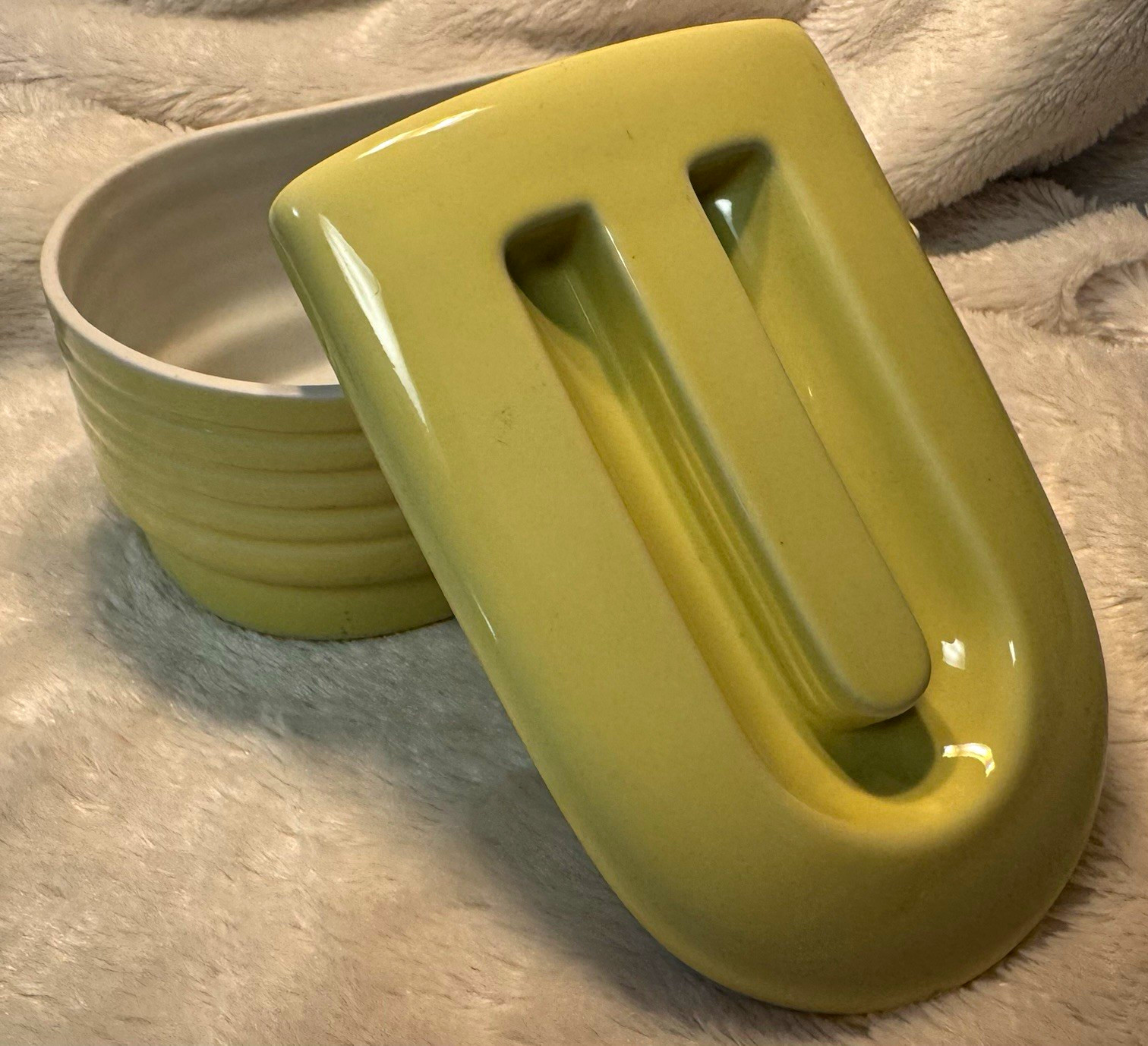 The Hall China Co. 1940s Westinghouse art Deco Yellow Ceramic lidded dish Retro The Hall China Co. 1940s Westinghouse art Deco Yellow Ceramic lidded dish Retro
