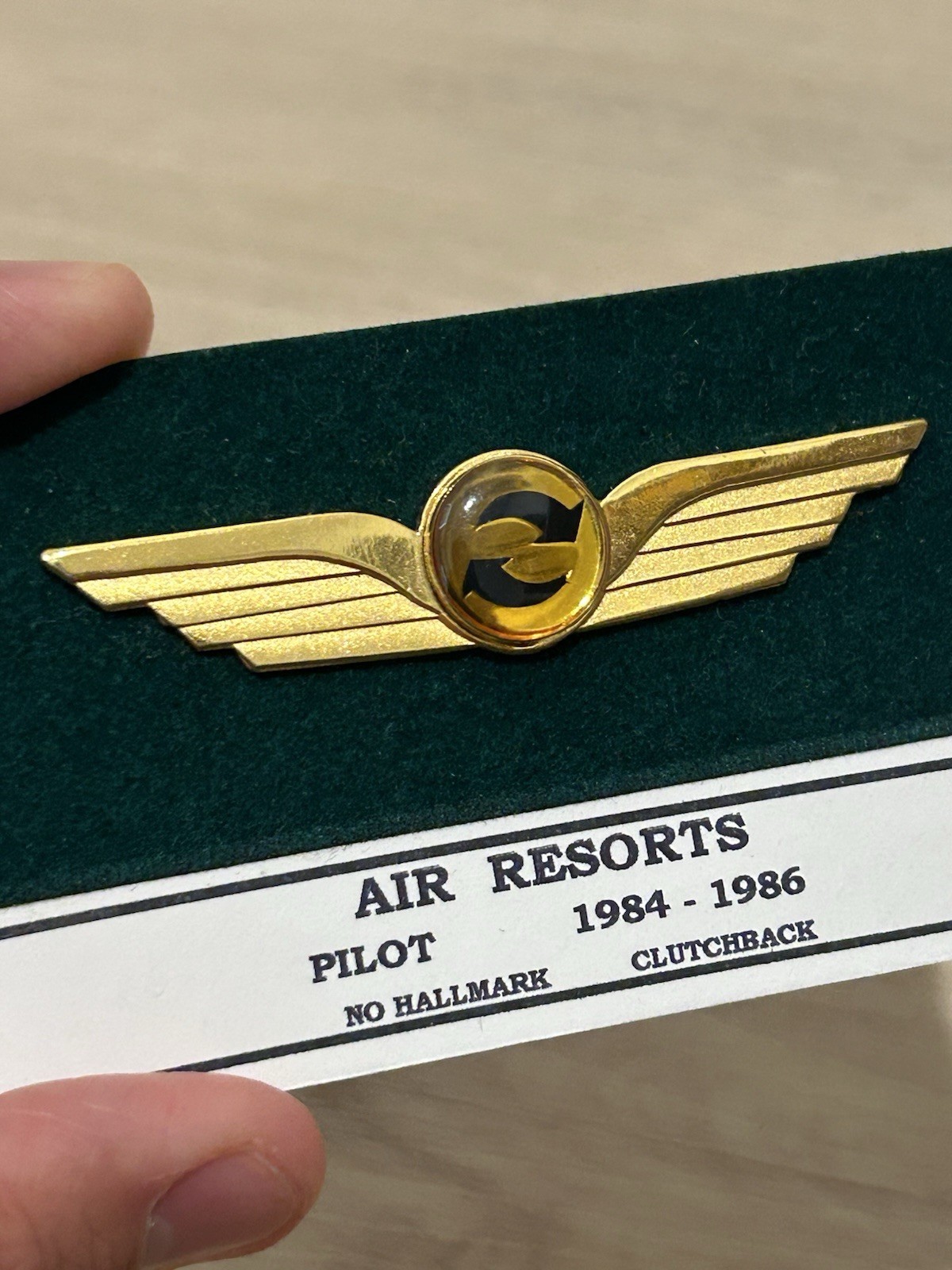 Rare Vtg Air Resorts Airline Pilot Wings Convair DC3 Fleet SoCal 1980’s Burbank