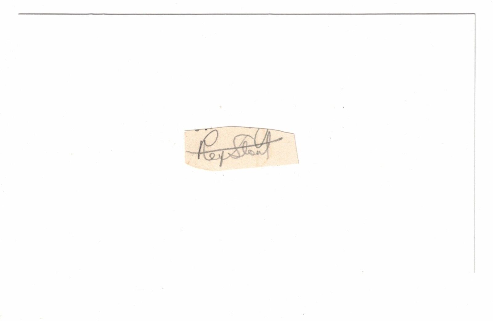 Rex Stout HAND SIGNED Cut Autograph Index Card Signed Author Nero Wolfe