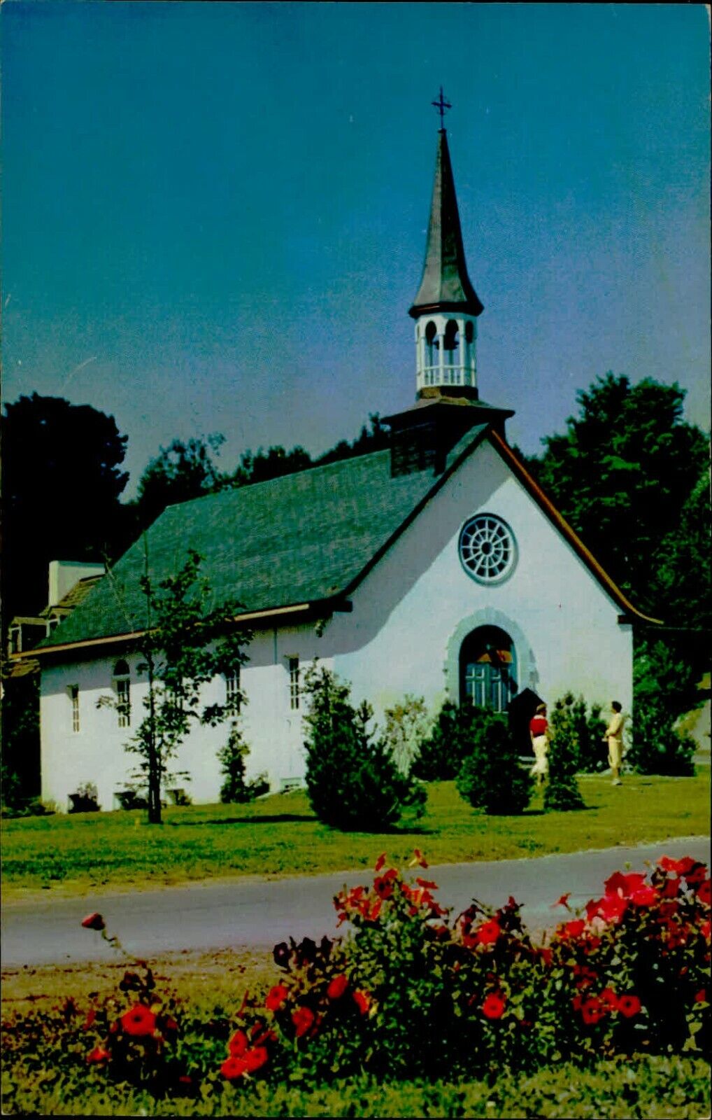 Postcard Ste. Adele Protestant Church Laurentians Quebec Canada