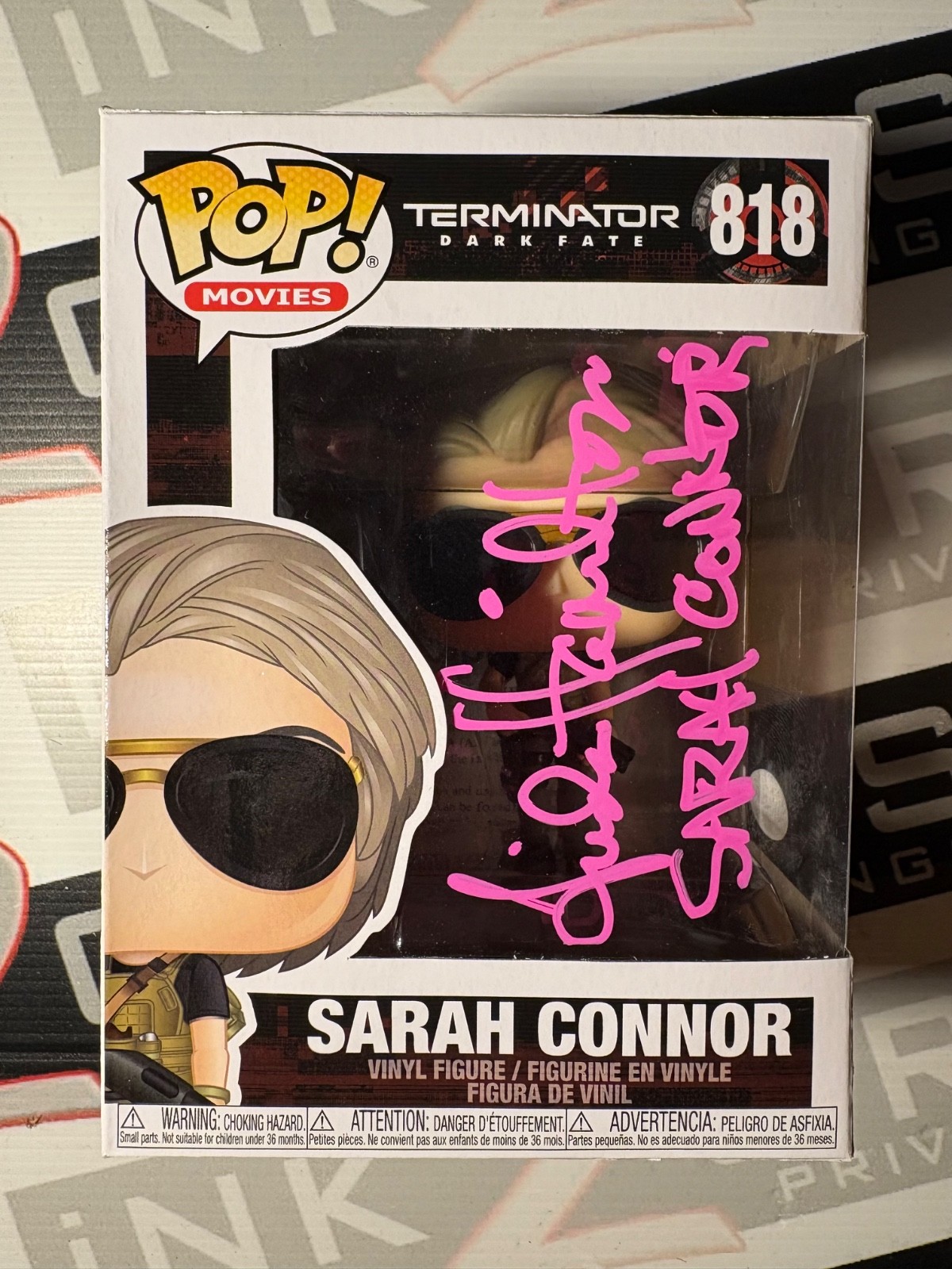 Linda Hamilton Autograph Signed Sarah Connor Funko Pop ACOA - Terminator Linda Hamilton Autograph Signed Sarah Connor Funko Pop ACOA - Terminator