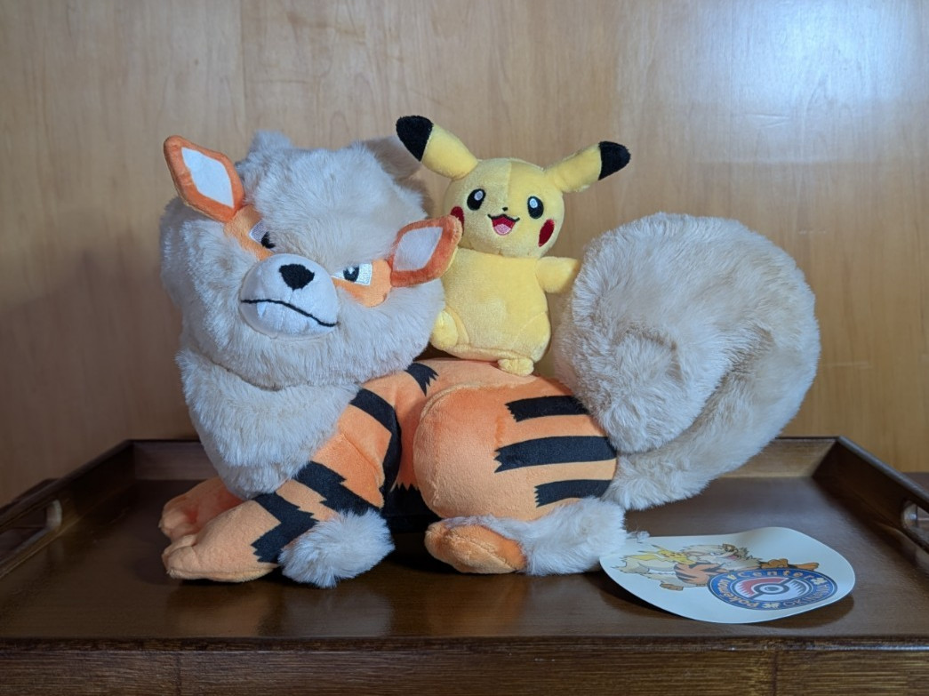 Pokemon Center Okinawa 1st Anniversary Limited Pikachu Arcanine Plush Japan New Pokemon Center Okinawa 1st Anniversary Limited Pikachu Arcanine Plush Japan New