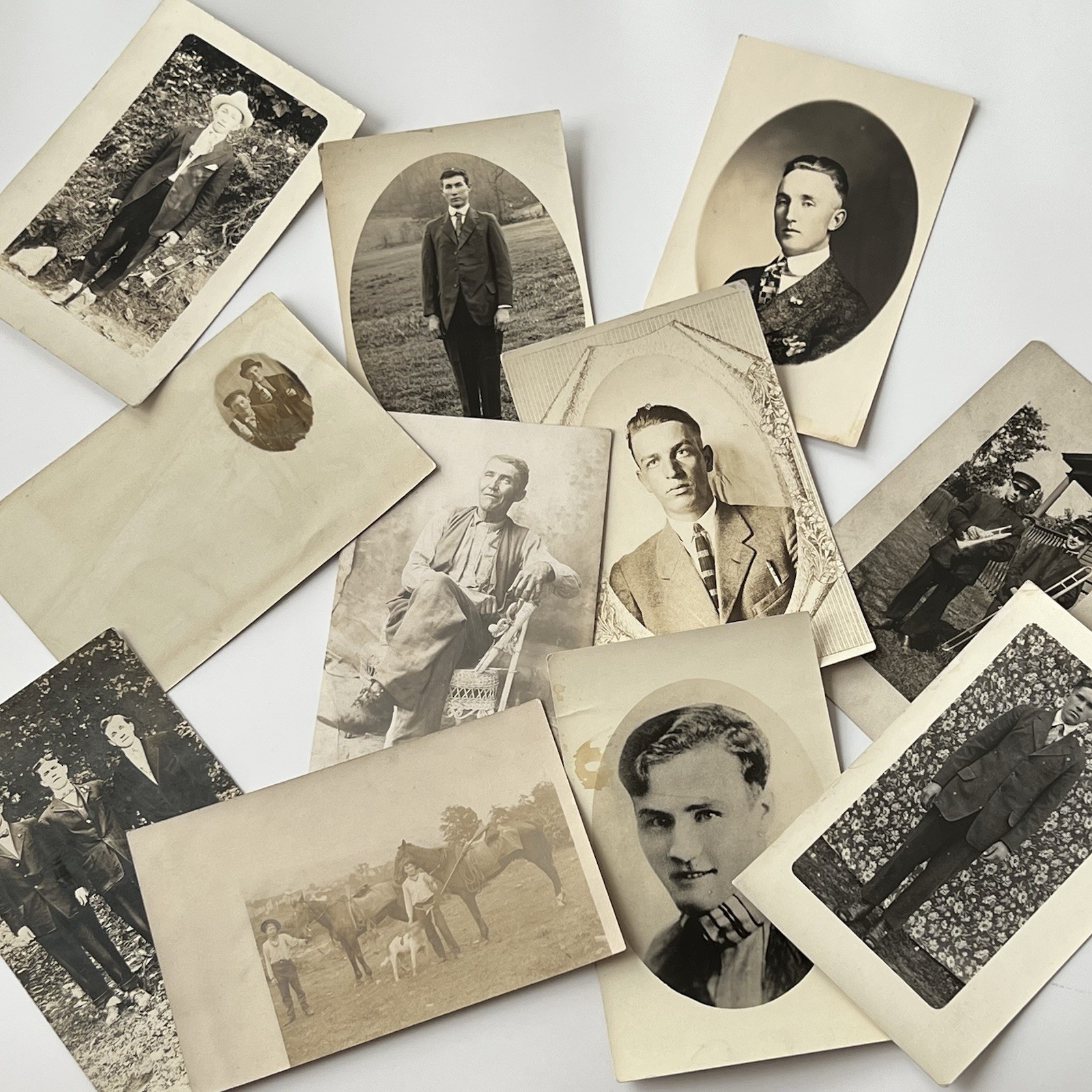 Antique RPPC Real Postcard Photograph Handsome Man Lot Of 11 Men Music Drinking Antique RPPC Real Postcard Photograph Handsome Man Lot Of 11 Men Music Drinking
