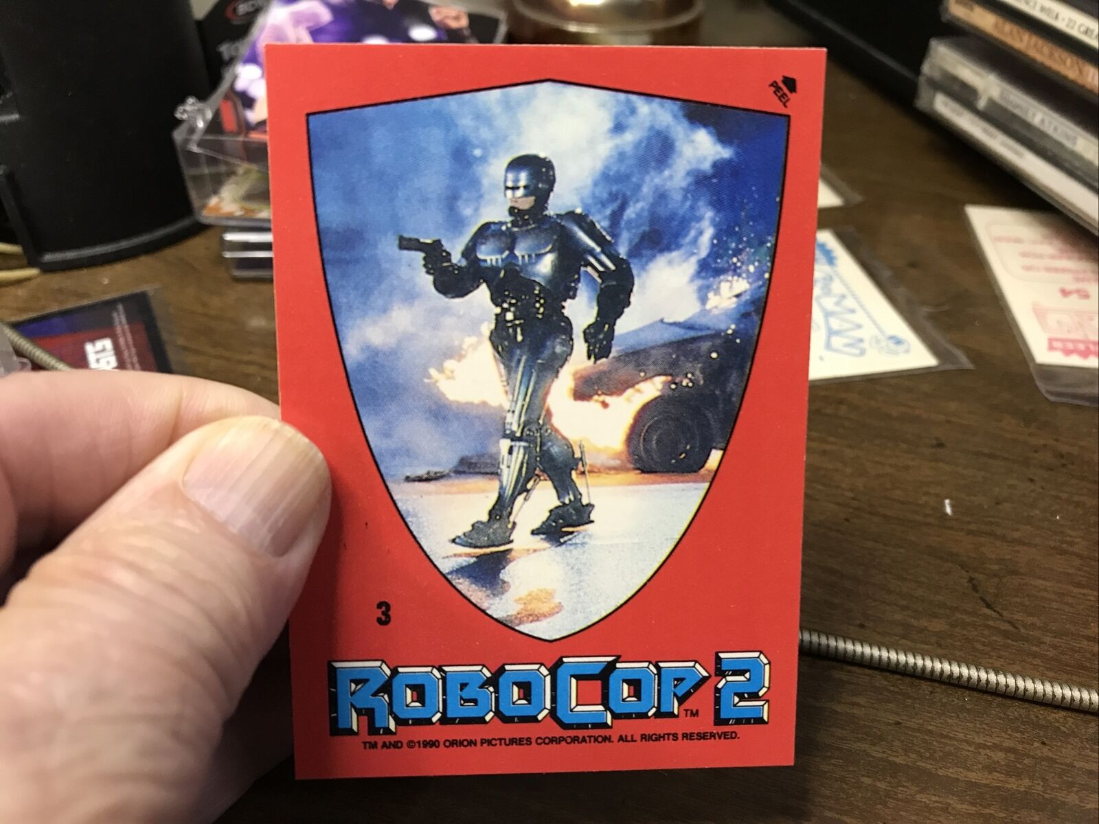 1990 Topps Robocop 2 Movie Trading Card STICKER # 3