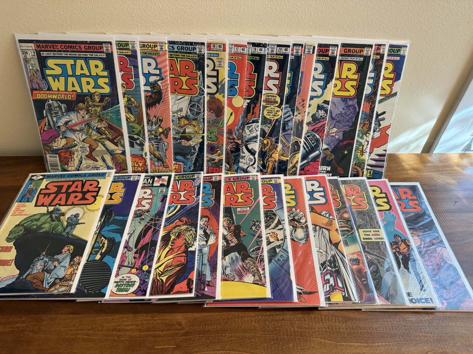 Marvel Star Wars 1977 12 13 14 15 15 17 18 20-95 lot run 27 issues VG to F Marvel Star Wars 1977 12 13 14 15 15 17 18 20-95 lot run 27 issues VG to F