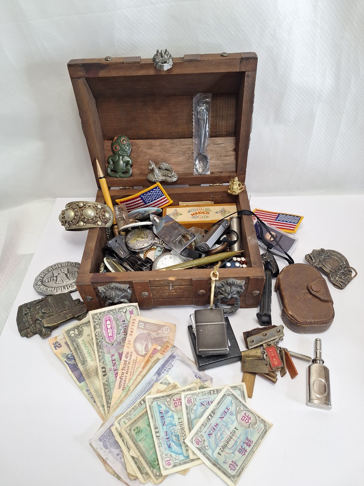 Antique To Vintage Treasure Chest Junk Drawer Lot Keepsakes Neat Finds