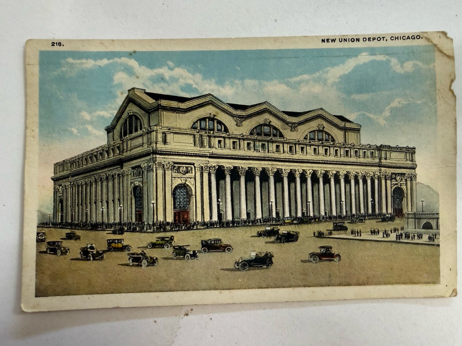 1921 New Union Depot Chicago Illinois Postcard Union Station 1¢ Stamp Posted 1921 New Union Depot Chicago Illinois Postcard Union Station 1¢ Stamp Posted