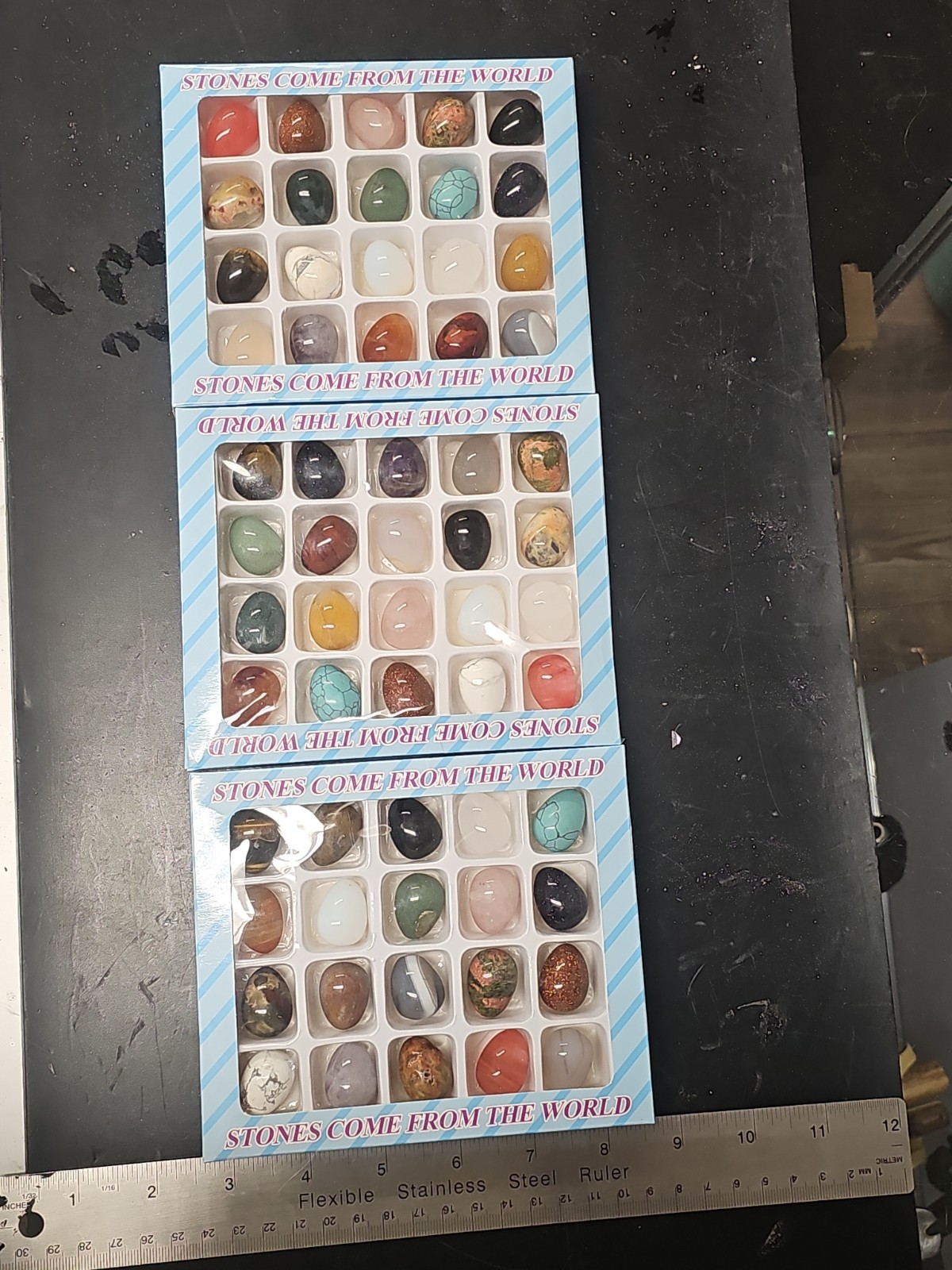 Wholesale Bulk Lot 60 Pcs Gemstone Eggs (3 Packs of 20) Polished Crystal... Wholesale Bulk Lot 60 Pcs Gemstone Eggs (3 Packs of 20) Polished Crystal...