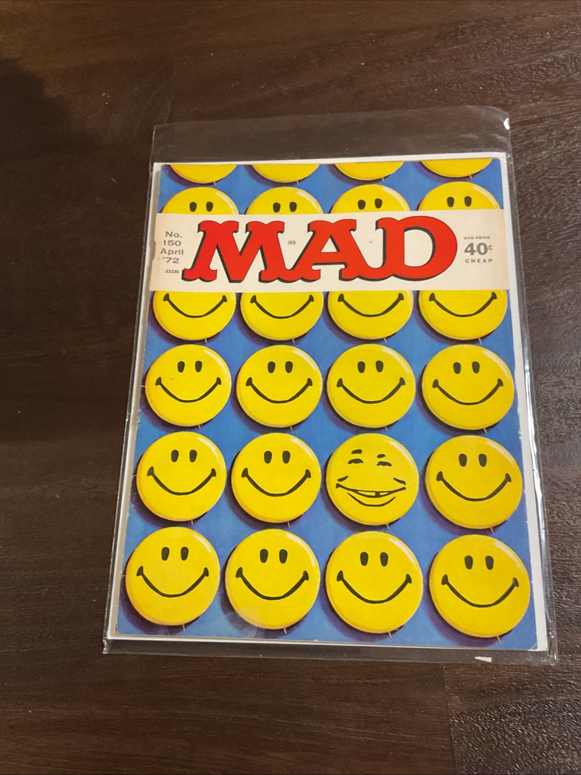 Vintage MAD Magazine 1972 #150 F-VF Smiley Face Cover, Partridge Family NO FOLDS Vintage MAD Magazine 1972 #150 F-VF Smiley Face Cover, Partridge Family NO FOLDS