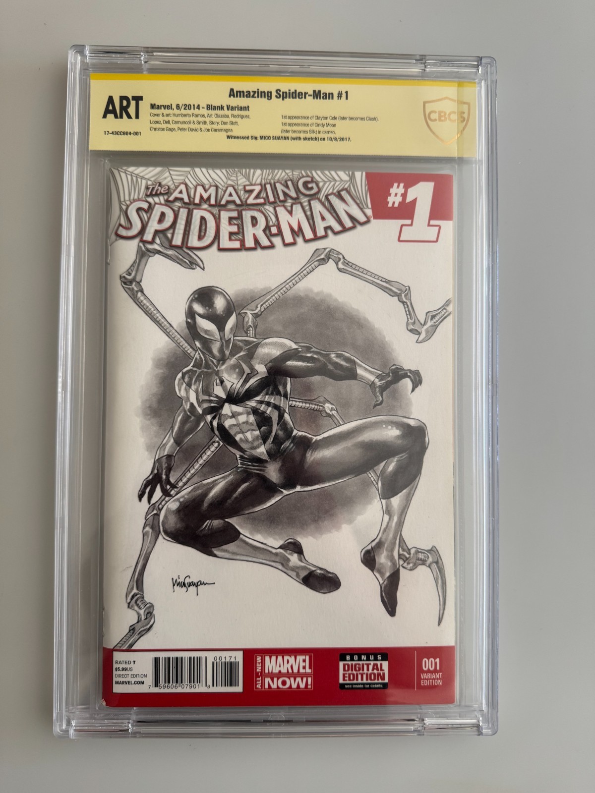 Mico Suayan Amazing Spider Man Iron Spider Original Art CBCS Slabbed NYCC 2017 Mico Suayan Amazing Spider Man Iron Spider Original Art CBCS Slabbed NYCC 2017