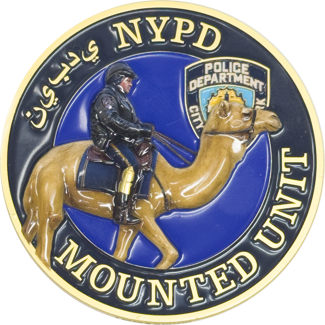 EL15-19 Mounted Patrol Challenge Coin for NYPD Mayor Zohran Mamdami NYC Police EL15-19 Mounted Patrol Challenge Coin for NYPD Mayor Zohran Mamdami NYC Police