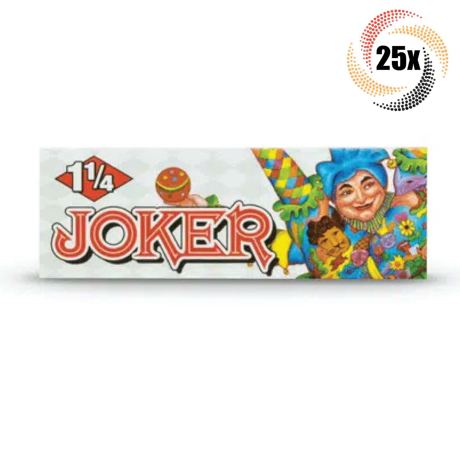 25x Packs Joker Rolling Papers 1 1/4 | 24 Papers Each | + 2 Free Rolling Tubes