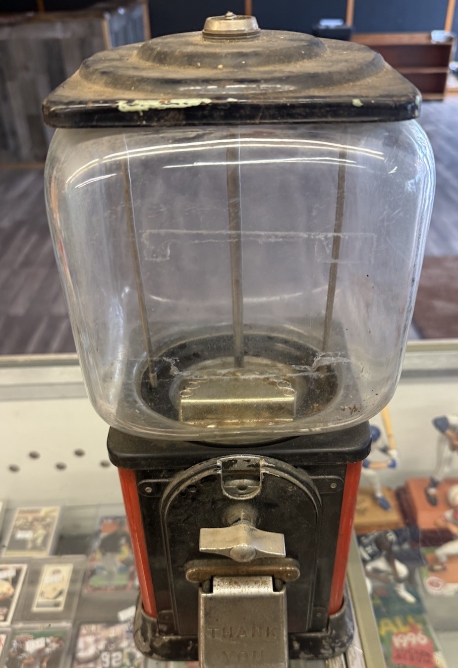 Coin-op Victor 1¢ Penny Gumball Machine Original Square Globe Coin-op Victor 1¢ Penny Gumball Machine Original Square Globe