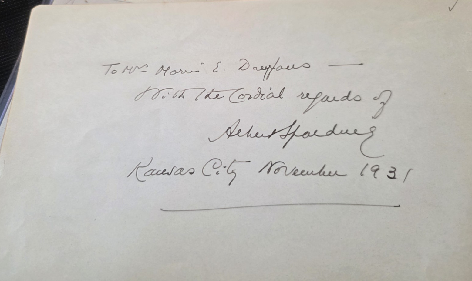Renowned Violin Prodigy Albert Spalding Autograph Renowned Violin Prodigy Albert Spalding Autograph