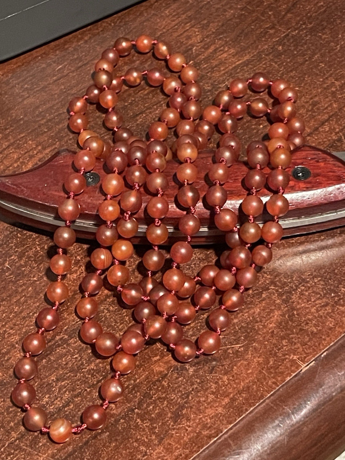 Vintage Estate Cherry Baltic Amber genuine beaded handknotted art deco necklace Vintage Estate Cherry Baltic Amber genuine beaded handknotted art deco necklace