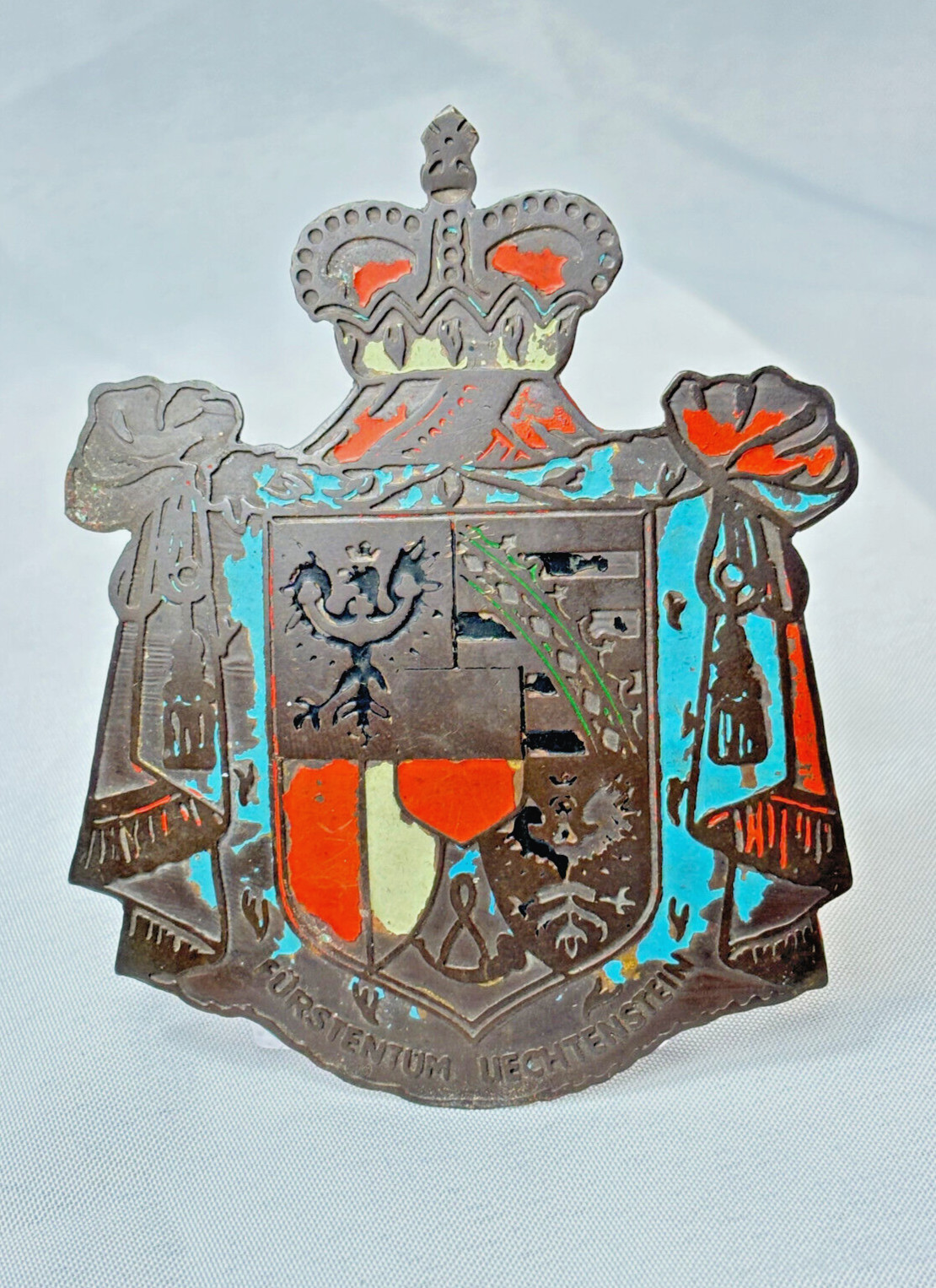 Vtg Autoclub Fürstentum Liechtenstein Vehicle Car Emblem Badge Metal Vtg Autoclub Fürstentum Liechtenstein Vehicle Car Emblem Badge Metal