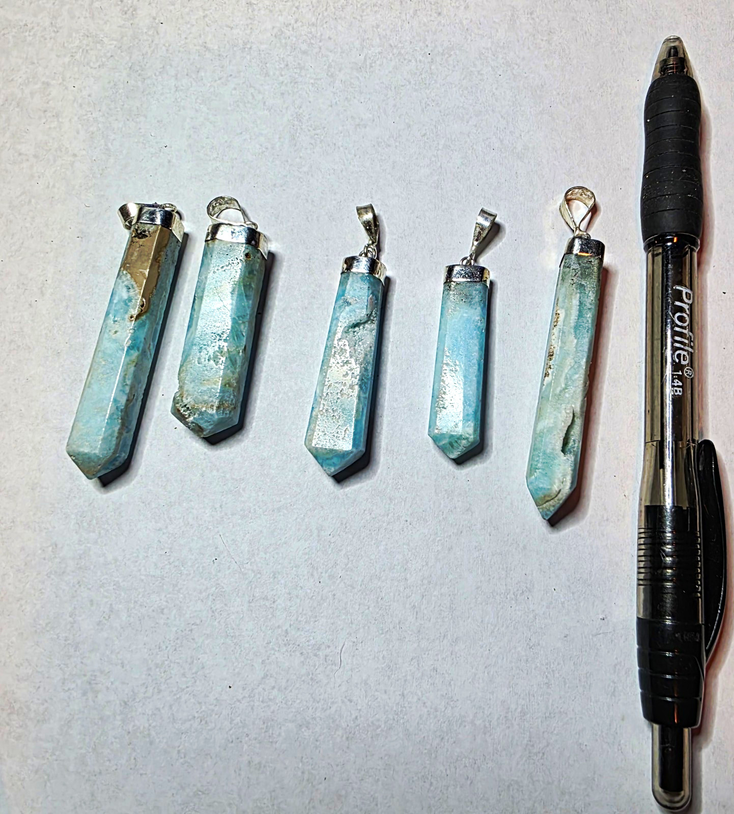 Absolutely Gorgeous Lot Of Five Sterling SilverCaribbean Calcite Pendants Absolutely Gorgeous Lot Of Five Sterling SilverCaribbean Calcite Pendants