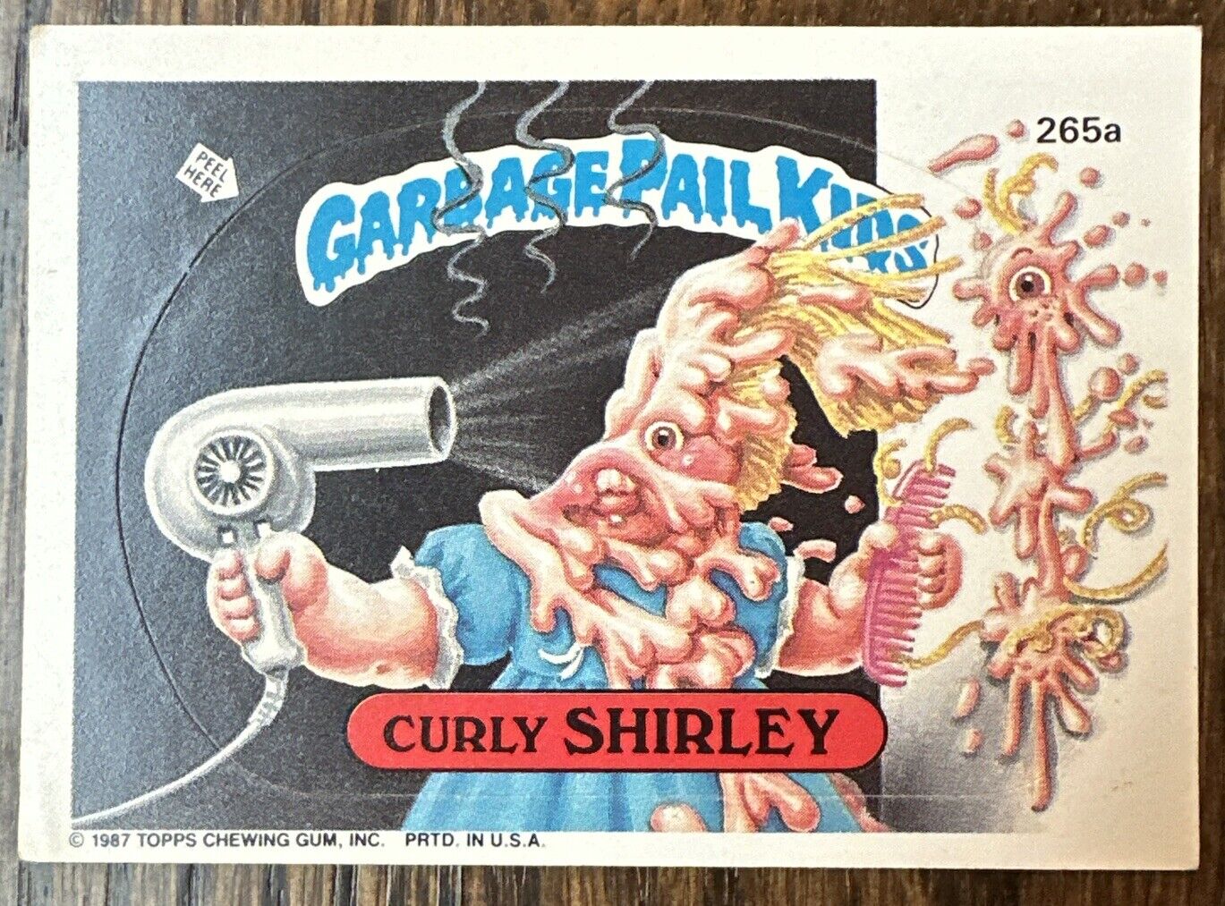 1987 Topps Garbage Pail Kids #265a CURLY SHIRLEY Original Series GPK Vintage