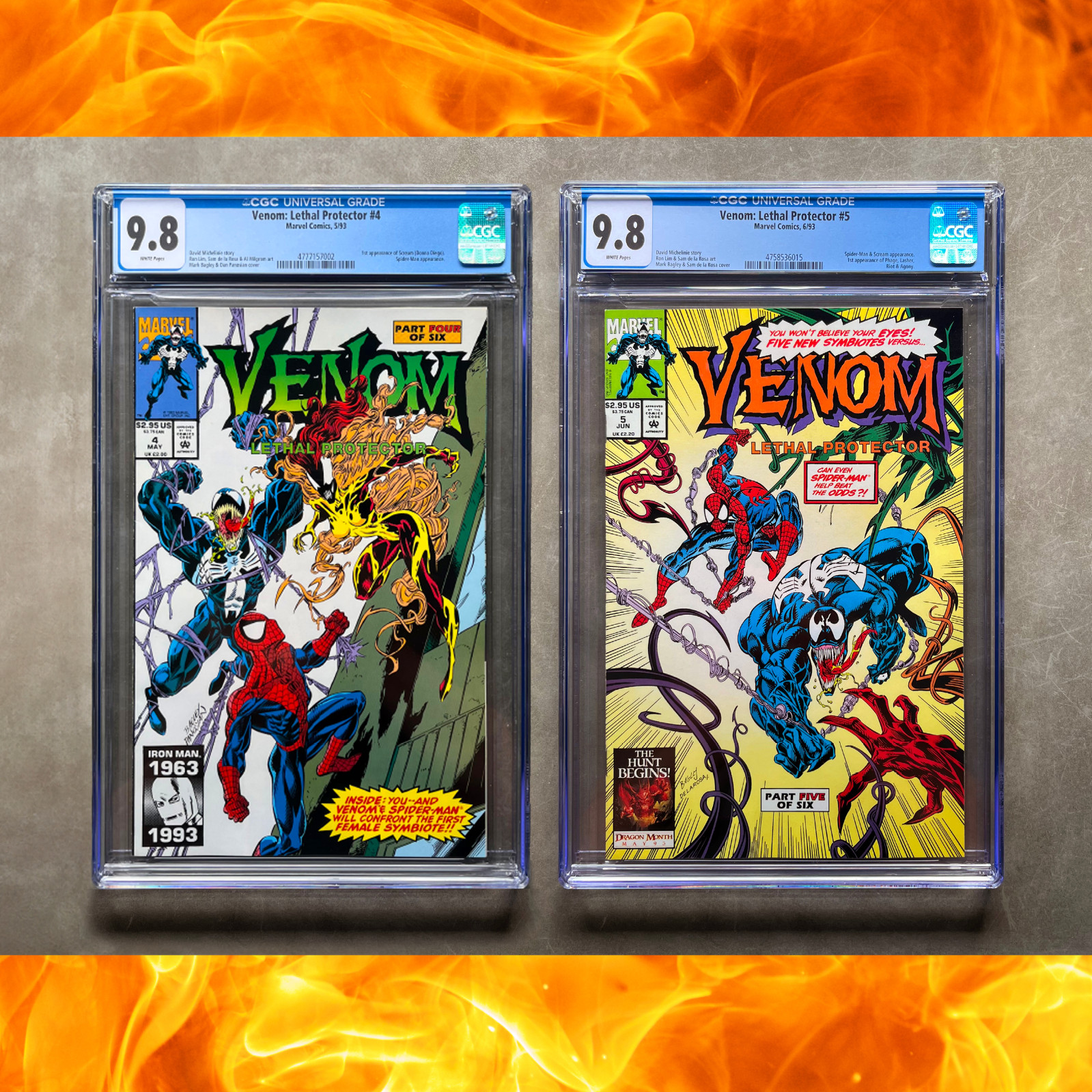 🔥 Venom: Lethal Protector #4+#5 CGC 9.8 NM/M 🔑 Loaded with 1st Appearances 🔥