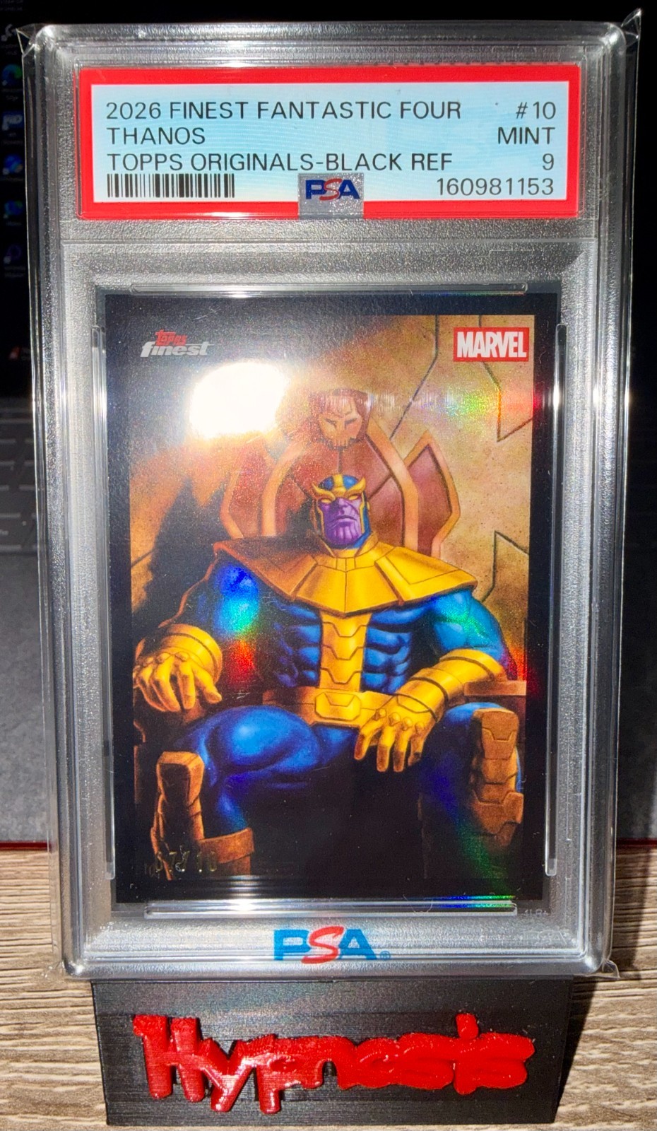 2026 Topps Finest Fantastic Four Thanos Black Refractor /10 Topps Original TO-10