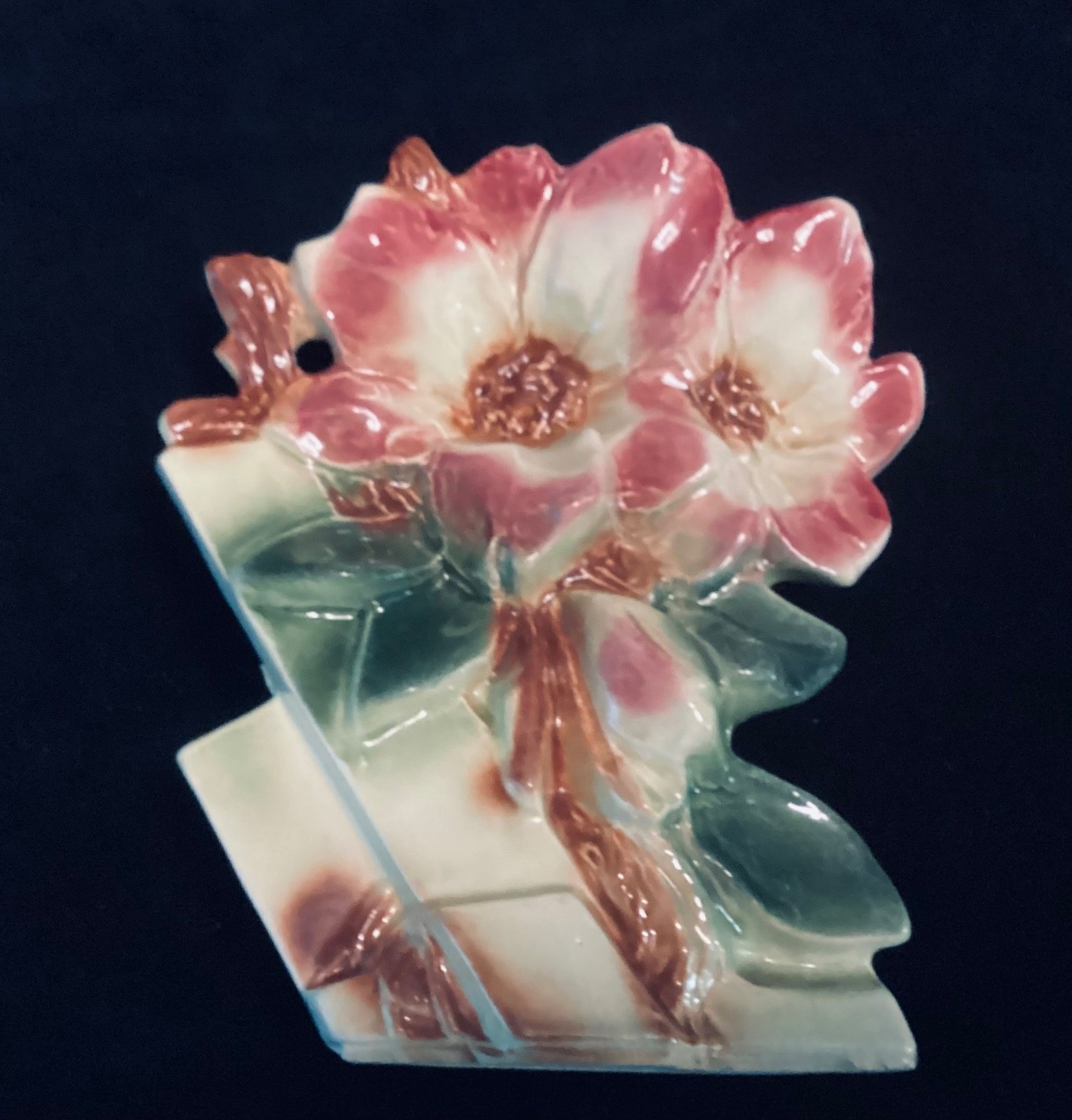 Vintage-McCoy Art Pottery-Magnolia Flower Vase-8.5” Tall-Amazing Condition