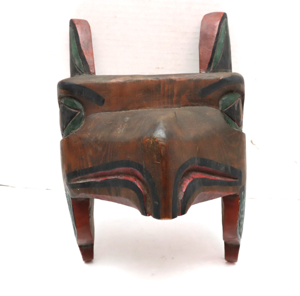 ATQ Tlingit Carved Wood Eagle Thunder Bird Mask Northwest Coast Native American ATQ Tlingit Carved Wood Eagle Thunder Bird Mask Northwest Coast Native American