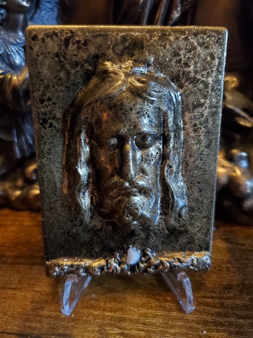 Shroud of Turin Relief with Stone From Tomb of Jesus Holy Sepulchre Shroud of Turin Relief with Stone From Tomb of Jesus Holy Sepulchre