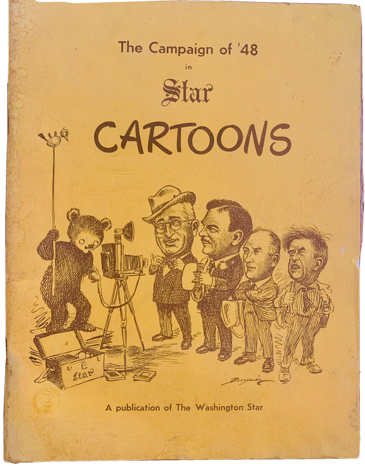 Washington Star presidential campaign of \'48 cartoons Truman Dewey 1948