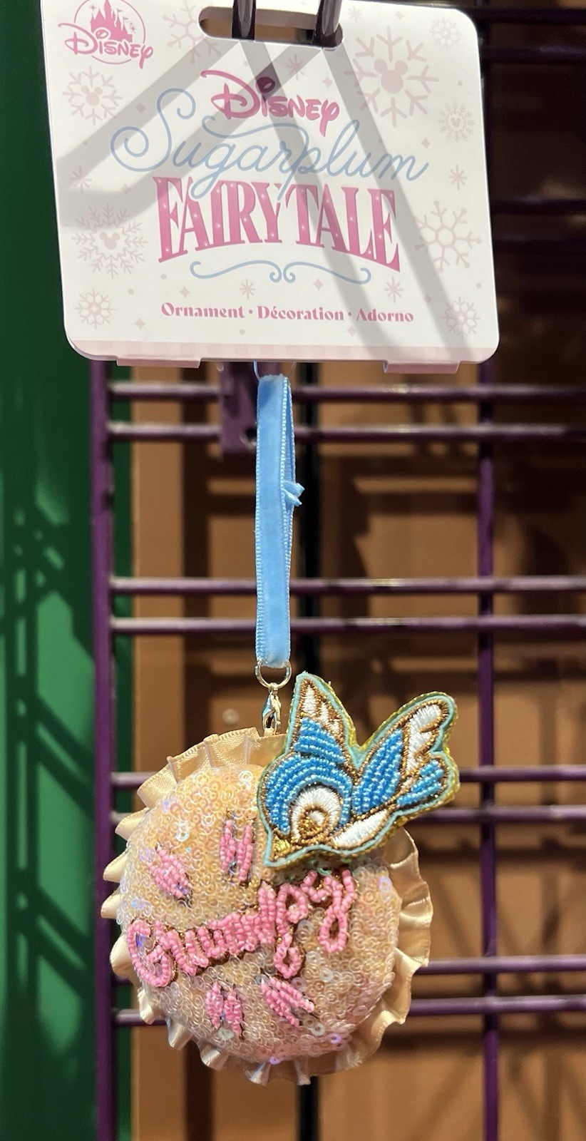 Disney Parks 2025 Sugarplum Fairytale Snow White Grumpy Pie Beaded Ornament NEW Disney Parks 2025 Sugarplum Fairytale Snow White Grumpy Pie Beaded Ornament NEW