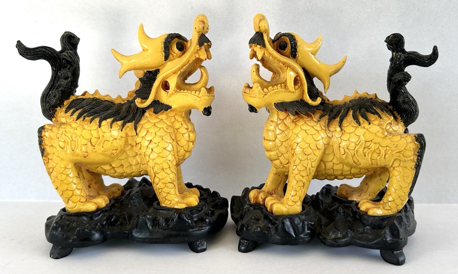 Chinese Feng Shui Qilin Statue Figurines 6" Good Luck Prosperity Mythical Beast