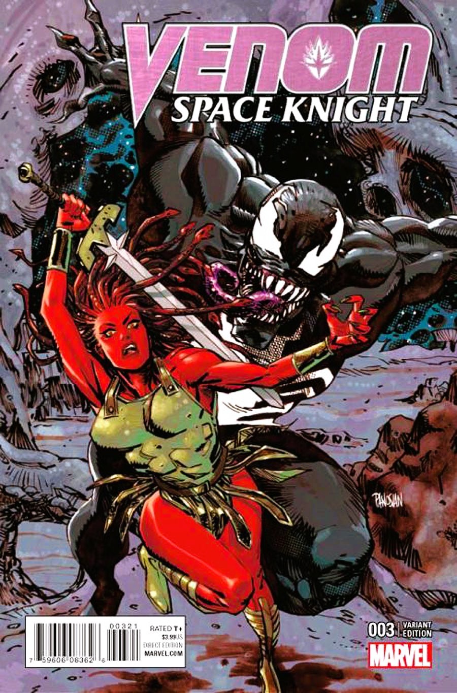 🔴🔥 VENOM SPACE KNIGHT #3 DAN PANOSIAN 1:25 VARIANT MARVEL AMAZING SPIDER-MAN
