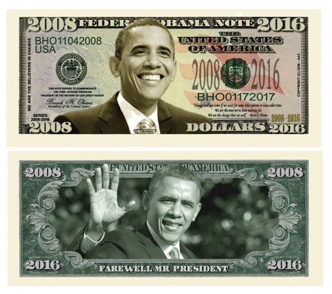 ✅ President Barack Obama 100 Pack Novelty Collectible 1 Million Dollar Bills ✅