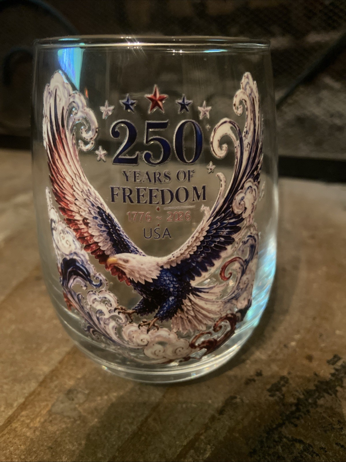 Set Of 4 250 Years Of Freedom USA Drinking Cups