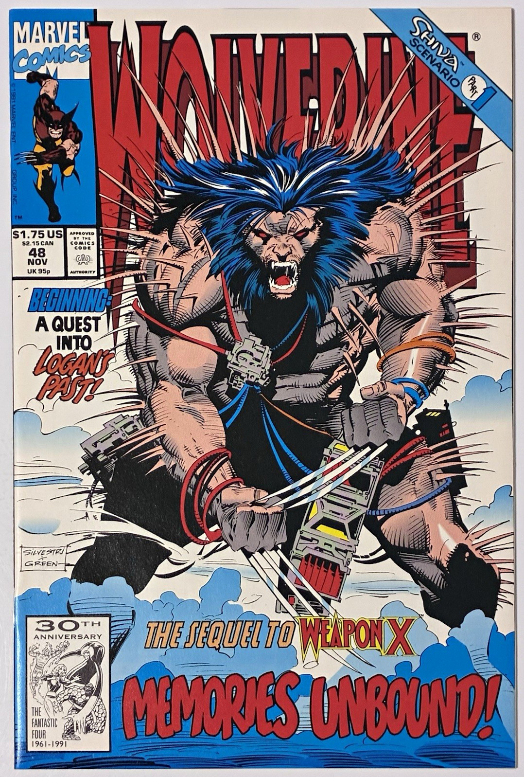 Buy 2 Get 2 Free (CHECK PROMO) Wolverine #48 Vol 2 1991 Weapon X Sequel (NM+)