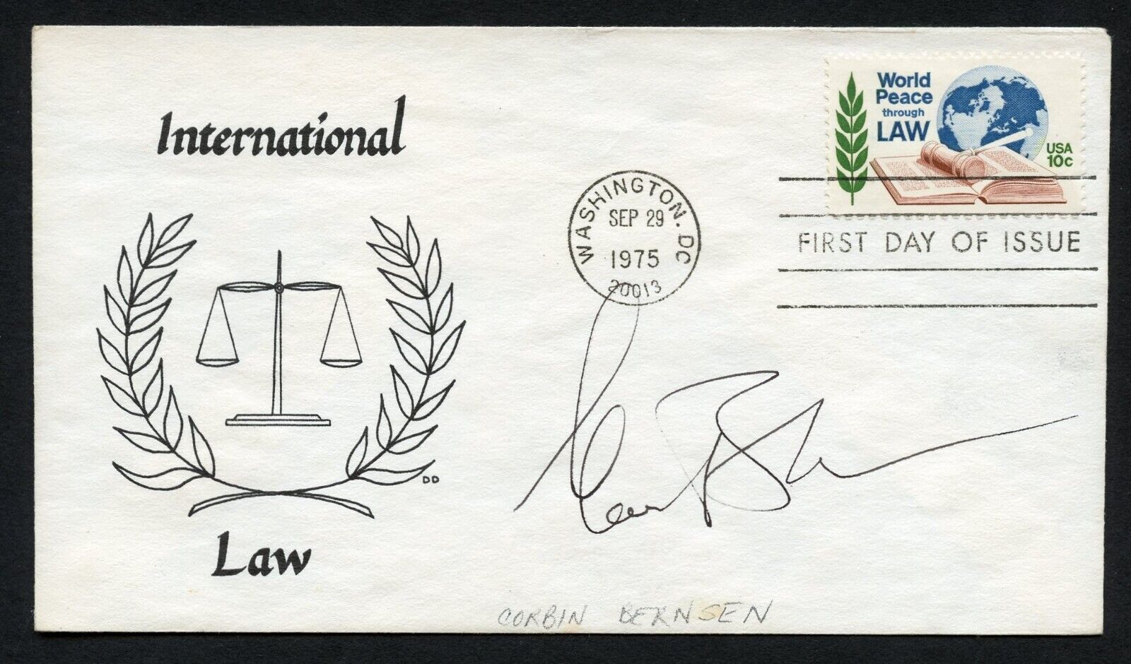 Corbin Bernsen signed autograph auto Actor L.A. Law First Day Cover