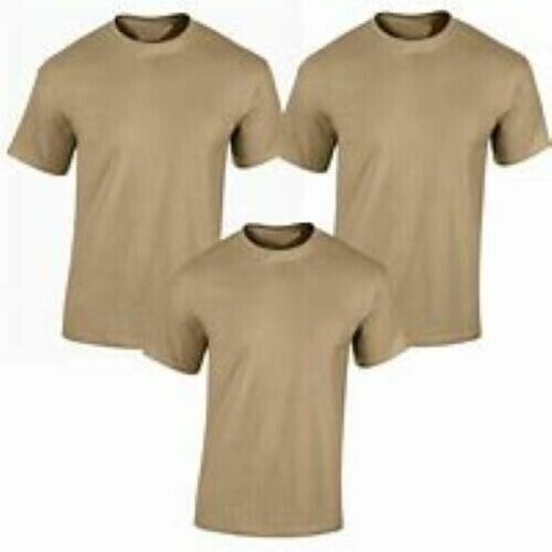 Military Surplus Moisture Wicking Desert Sand Preowned T Shirts...3 Pack..Medium