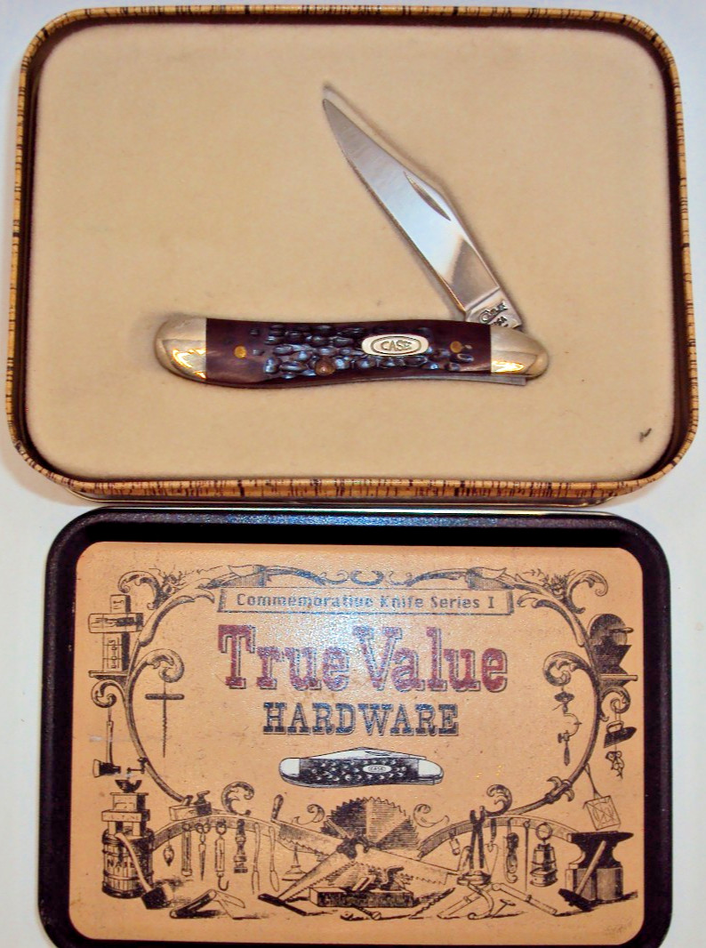 Vintage Case XX USA 6120 SS 4 DOT 1996 Pen Knife True Value Hardware Tin E+