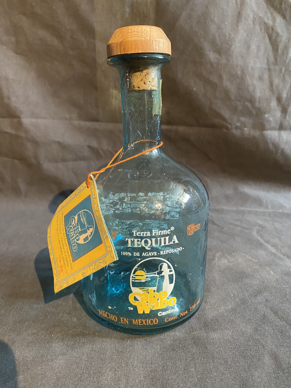 Sammy Hagar Cabo Wabo Blue Tequila Bottle Extremely Rare Version Hand Blown. Sammy Hagar Cabo Wabo Blue Tequila Bottle Extremely Rare Version Hand Blown.