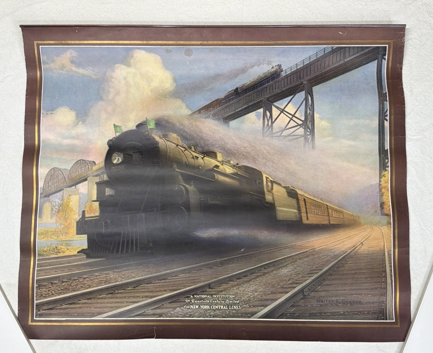 Vintage New York Central Lines Railroad Print 1925 A National Institution Vintage New York Central Lines Railroad Print 1925 A National Institution
