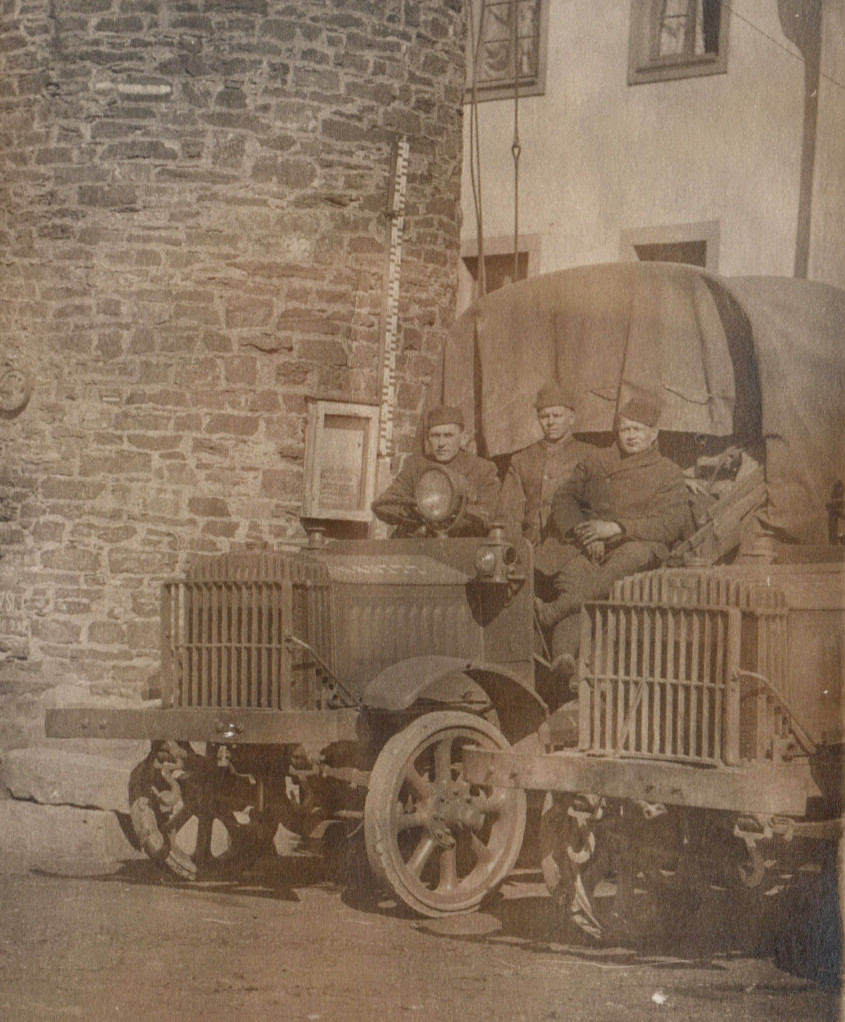 WWI Army Soldiers Truck With Spotlight Real Photo Postcard RPPC WWI Army Soldiers Truck With Spotlight Real Photo Postcard RPPC